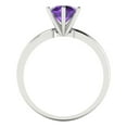 thumbnail image 4 of Solitaire Engagement Ring for Women - 1ct Natural Amethyst in 14K White Gold Promise Ring, 4 of 6
