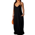 thumbnail image 3 of OVAFBAU Summer Dresses for Women Boho Print Sleeveless V Neck Backless Ankle Length Beach Vacation Dress Summer Outfits, 3 of 7