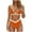 Orange, variant on Admvng Womens Bathing Suits Solid Color Sleeveless V-Neck Sexy Suspender Bikini Fashion Swimsuit S-2XL