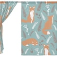 thumbnail image 2 of Coolnut Foxes and Leaves Semi Sheer Curtains Window Voile Drapes Panels Treatment-55x78in for Living Room Bedroom Kids Room2 Pieces, 2 of 3