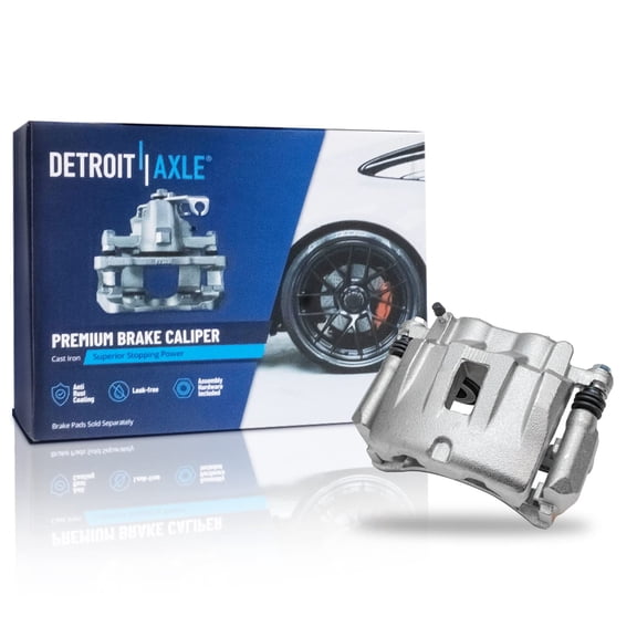 Detroit Axle - Front Left Brake Caliper for 99-04 Jeep Grand Cherokee 2000 2001 2002 2003 Driver Side Disc Brake Caliper w/Bracket Replacement