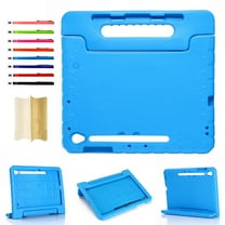 Kids Case for Samsung Galaxy Tab S10 FE Plus 13.1" 2025 with Pencil Holder/Foldable Convertible Handle/Kickstand Slim Lightweight Kid-Proof Soft EVA Foam Shockproof Rugged Stand Cover, Blue