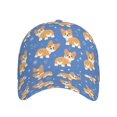 thumbnail image 2 of Daiia Corgi print Baseball Cap Men Women Golf Dad Hat Adjustable Original Classic Low Profile Hat Unconstructed Plain Cap, 2 of 9