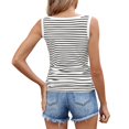 thumbnail image 2 of YUEVORA Striped Tank Tops for Women, Ribbed Color Block Slim Fit Tops for Women, Summer Casual Basic Tops, Soft Stretchy Daily Wear Sleeveless Tops, 2 of 6