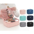 thumbnail image 2 of Multipurpose Toiletry Bag Ins Style Pouch Zipper Water Proof Storage bag Handbag Wash bag Cosmetic Bag DARK GREEN, 2 of 8