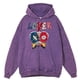 thumbnail image 4 of Sudadera con capucha holgada para hombre, estilo retro, desgastado, para amantes de la costura y los parches, estilo hip hop, 100 % algodón, para otoño, 4 of 4