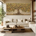thumbnail image 6 of Canvas Wall Art for Living Room - Large Yellow Tree of Life Canvas Prints, Modern Abstract Nature Painting for Kitchen Bedroom Office Wall Decor, 6 of 7