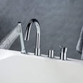 thumbnail image 3 of Kibi Circular Deck Mounted Bathtub Faucet with Hand Shower, 3 of 3