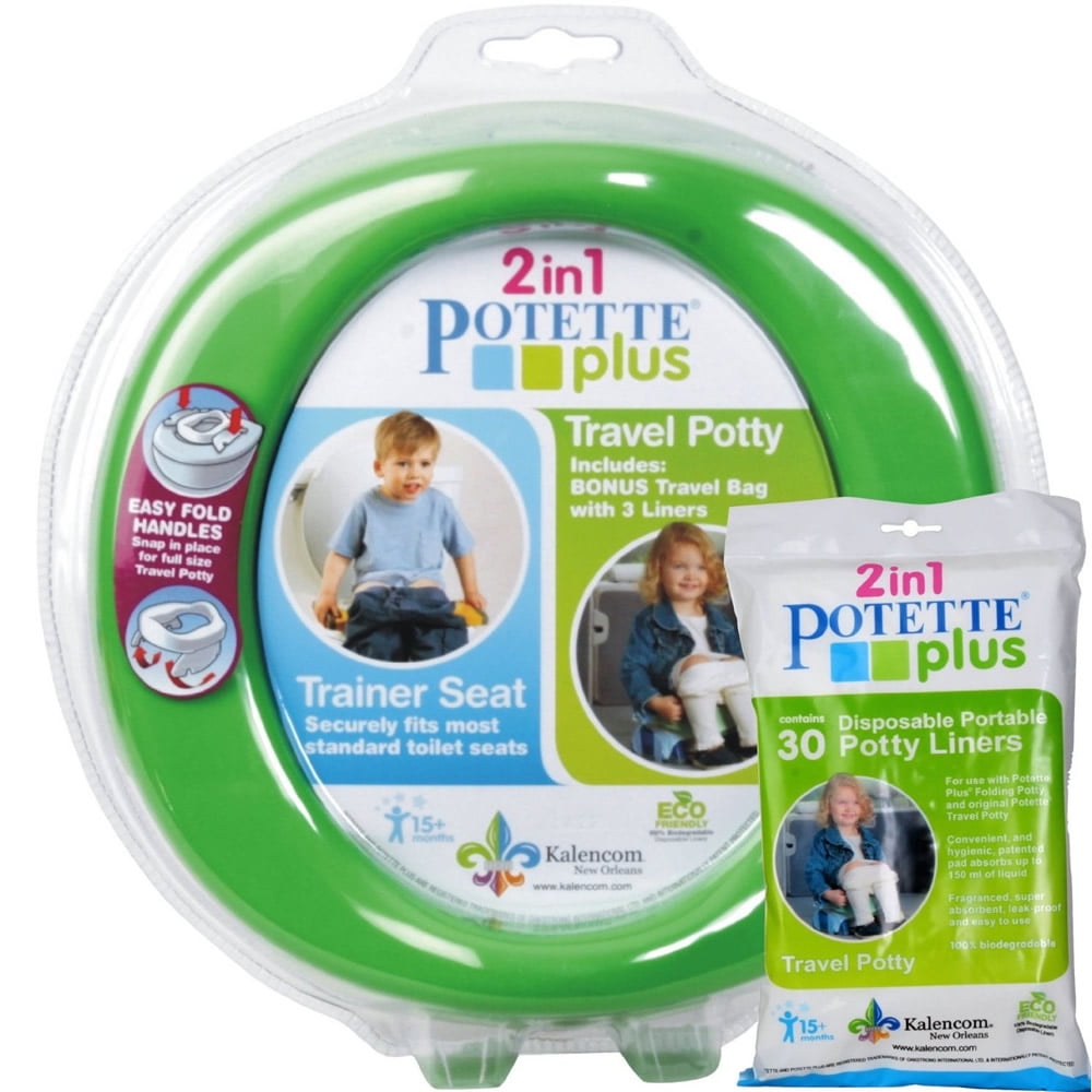 2in1 Potette Plus Green With Potette Plus Liners 30 Liners