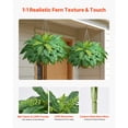 thumbnail image 3 of Artificial Fern 2-Pack, 45 Inch Lifelike Silk and PE Plant, Dense Foliage, Weather-Proof LDPE Branches, Hang or Lay Flat, Low Maintenance for Indoor Outdoor Decor, 3 of 7