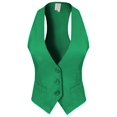 thumbnail image 3 of MixMatchy Women's Economy Dressy 3 Button Versatile Racerback Tuxedo Suit Vest Waistcoat, 3 of 5