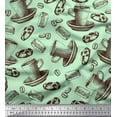 thumbnail image 1 of Soimoi Poly Georgette Fabric Burger,Cookies & Cups Decor Fabric Printed Yard 52 Inch Wide, 1 of 3