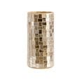 thumbnail image 1 of Imax 80197 Christmas Small Glass Mosaic Hurricane, Gold, 1 of 1