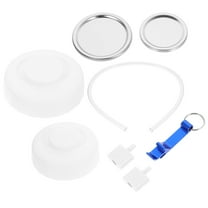 WASHWEPE 1 Set Vacuum Sealer Tools For Canning Containers White Round Stainless Steel Plastic