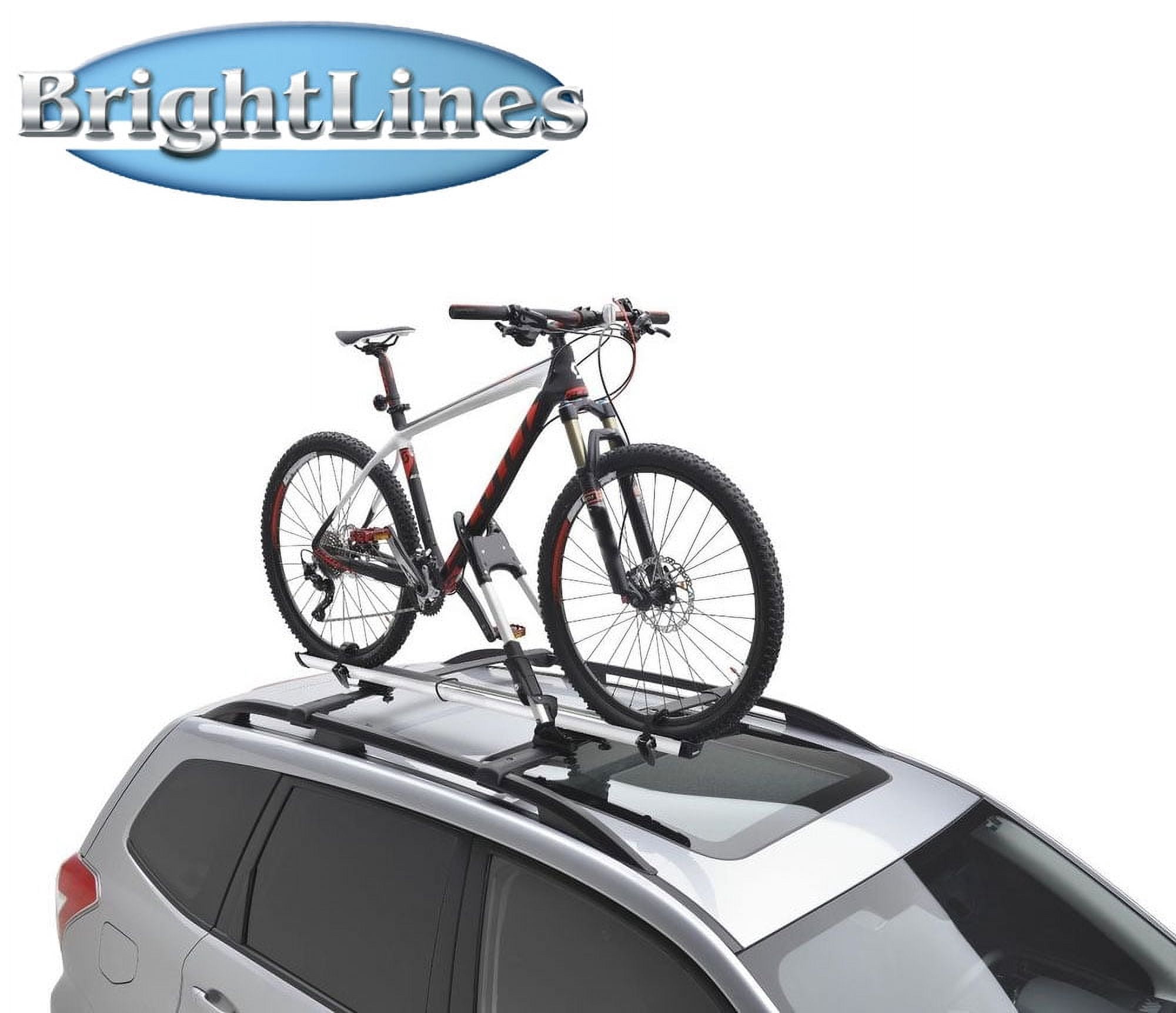 BrightLines Easy To Install Roof Rack Crossbars 150 lbs, Aluminum Black
