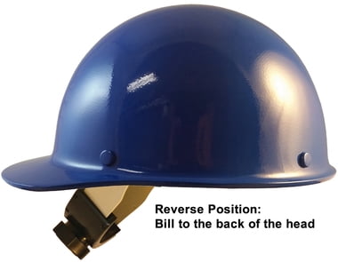 MSA Skull Guard Hard Hat - Fiberglass Cap Style With Swing Suspension - Custom Blue Color