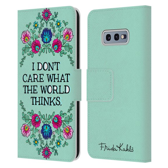 Head Case Designs Officially Licensed Frida Kahlo Art & Quotes Confident Woman Leather Book Wallet Case Cover Compatible with Samsung Galaxy S10e