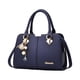 thumbnail image 4 of Bolso de mano para mujer, moderno, con cremallera, de gran capacidad, con asa superior Azul oscuro, 4 of 9