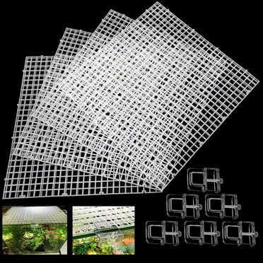 4 Aquarium Lid Hood Fish Tank Top Cover Terrarium Lid Plastic Grid Panel Egg Crate Grate 6 Aquarium Cover Board Clip