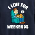 thumbnail image 3 of Garfield - I Live For Weekends - Toddler And Youth Crewneck Fleece Sweatshirt, 3 of 5