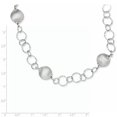 thumbnail image 2 of 925 Sterling Silver Brushed and Polished Necklace 16 Inch, 2 of 2