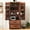 Brown B, variant on 71 Inch Kitchen Pantry Cabinet, Farmhouse Kitchen Cupboard with Barn Doors and Large Drawer, Tall Storage Cabinet with Hanging and Adjustable Shelves for Dining Room, Bathroom, Living Room, Brown