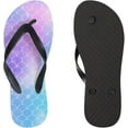 thumbnail image 3 of Dreamtimes Women Flip Flops Slippers Mermaid Scale Tail Rainbow Ocean Sea Moire Sandals for Beach Summer Shower Men Boy Girl Kid, 3 of 5
