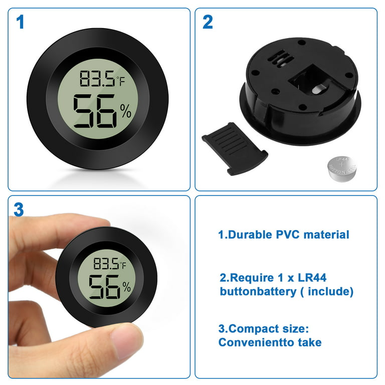 Digital Hygrometer and Thermometer, Briidea Humidity Temperature Monitor  Humidor Guitar Ukulele Mason Jar