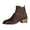 Brown, variant on Fashion Ankle Boots Leather Lace Up Comfortable Casual Booties for Daily Wear Winter
