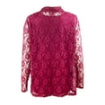 thumbnail image 3 of Gold Coast Women's 2-Piece Lace Button-Up & Tank Top Set in Burgundy, Large, 3 of 7