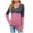 Pink, variant on Trendy Tops for Women 2024 Work Clearance Tops for Women Long Sleeve Summer V Neck Casual Tops Regular Blouse Tops