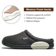 thumbnail image 2 of Needbo Men's Slippers Memory Foam Suede Plush Shearling Lined Warm Winter Indoor Outdoor Clog Bedroom House Slippers Slip on Shoes Dark Grey, Size 11-12, 2 of 6