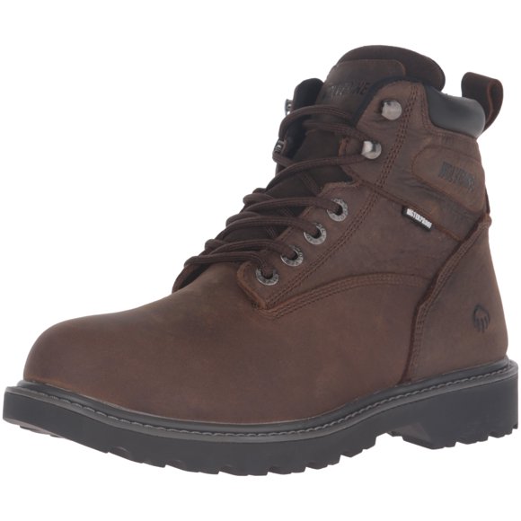 Wolverine Men's Floorhand 6 Inch Waterproof Soft Toe-M Work Boot, Dark Brown, 12 M US
