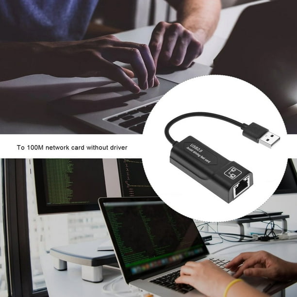 Adaptateur Ethernet Carte réseau USB 2.0 vers RJ45 100Mbps Pour PC