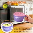 thumbnail image 3 of Tusjiain Ramen Cooker Bowl - 45 oz Microwaveable Noodle Bowl BPA Free with Chopsticks  (purple), 3 of 7