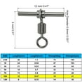 thumbnail image 2 of T-Shape Fishing Swivels 41Lbs Swivels Fishing Tackle 3-Way Cross Line Swivels, 50 Pack, 2 of 6