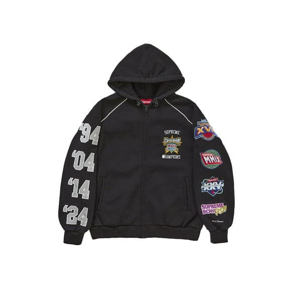 Supreme Men's Playoffs Zip Up Hooded Sweatshirt Black, from StockX