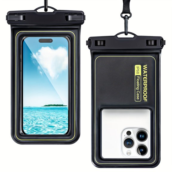 Floating waterproof mobile phone bag & lanyard, universal waterproof mobile phone case, suitable for iPhone 15 Pro Max/14 Pro/13/12/11 Samsung S23/S22 Xiaomi, etc., up to 6.8 inches