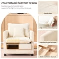 thumbnail image 4 of Modern Accent Chair,Linen Single Sofa Chair,Modern Reading Armchair with Pillow for Living Room,Bedroom,Beige, 4 of 8