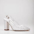 thumbnail image 1 of Monique - Zapatos de tira trasera con encaje color marfil crema 6.5, 1 of 8