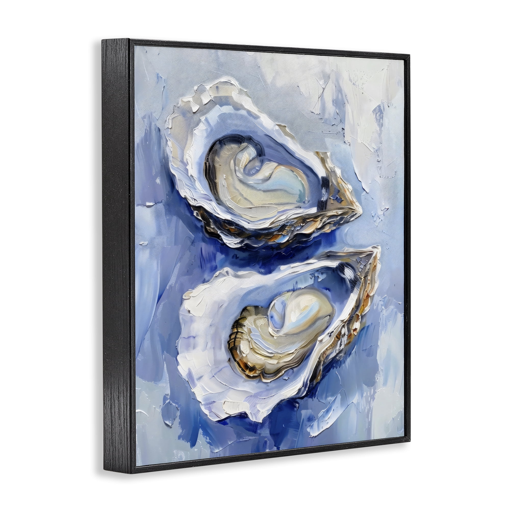 Stupell Industries Oysters On The Half Shell Black Framed Giclee Art, design by Creative Studio