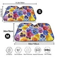 thumbnail image 3 of Fotbe The Garden Tricolor Pansy Flower Car Windshield Sunshade | Sun Visor Protector Front Window Shade, Keeps Out UV Rays, Keeps Your Vehicle Cool-Medium, 3 of 7