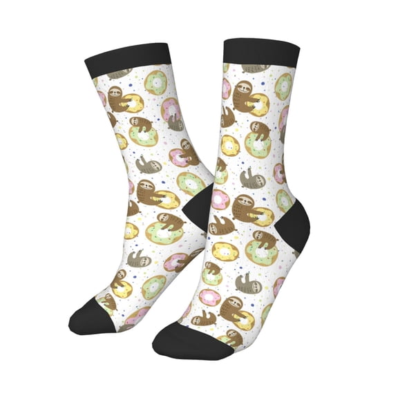 Kids Girls Boys Socks - donut sloth Comfort Breathable Crew Socks for Boys Girls Kids, Soft Athletic Running Socks for Boys Socks 6-10 Years Old