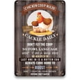 thumbnail image 2 of HELLOYOUNG Funny Chicken Rules Sign Rustic Vintage Metal Tin Wall Art Farmhouse Decor Gift for Chicken Keepers Poultry Lovers, 2 of 9