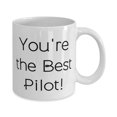thumbnail image 2 of amangny Sarcasm Pilot Gifts, You're the Best Pilot!, Inspirational Graduation 11oz Mug Gifts For Friends From Boss, Gift idea, Present, Birthday, Christmas, Holiday, 2 of 2