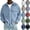 ZA-Army Green-xcmzpl men pullover sweatshirt, variant on Men's Button Down Waffle Shirt Jacket Casual Long Sleeve Shacket Lightweight Cargo Overshirts with Flap Pockets S-4XL