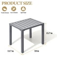 thumbnail image 3 of Crestlive Products 2-Pack Outdoor Side Table, 18" x 13.7" Aluminum Rectangular Patio End Table, All-Weather, Gray, 3 of 5