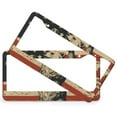 thumbnail image 2 of 2 Pcs Set Happy Camper Bear with American Flag License Plate Cover Wild Bear American Flag Auto Decorative Frames Cars Protector Cover Holder Metal 2 Round Holes for Men/Women, 2 of 6