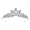 thumbnail image 1 of Rhinestones Crown Wedding Bride Headpiece Bridal Hair Accessory Cosplay Prop, 1 of 8