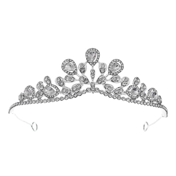 KAKOWELY Corona de diamantes de imitación para novia, tocado de novia, accesorio para el cabello, accesorio para cosplay